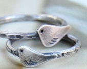 le petit oiseau - bird ring - sterling silver - custom