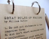 4 in. x 6 in. Wood Notepad - Great rules of writing