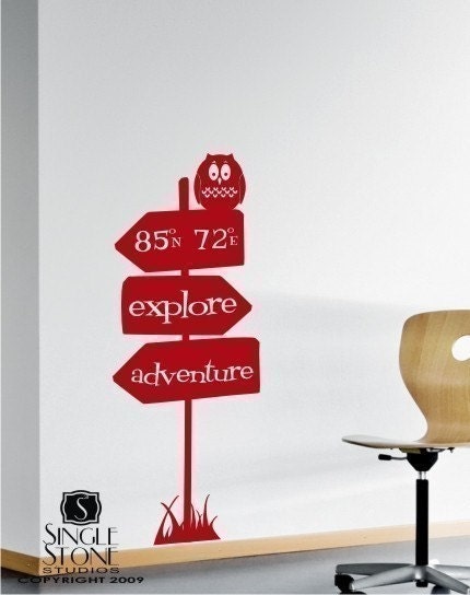 Sign of Adventure - Vinyl Text Wall Words Decals Stickers Art Graphics
