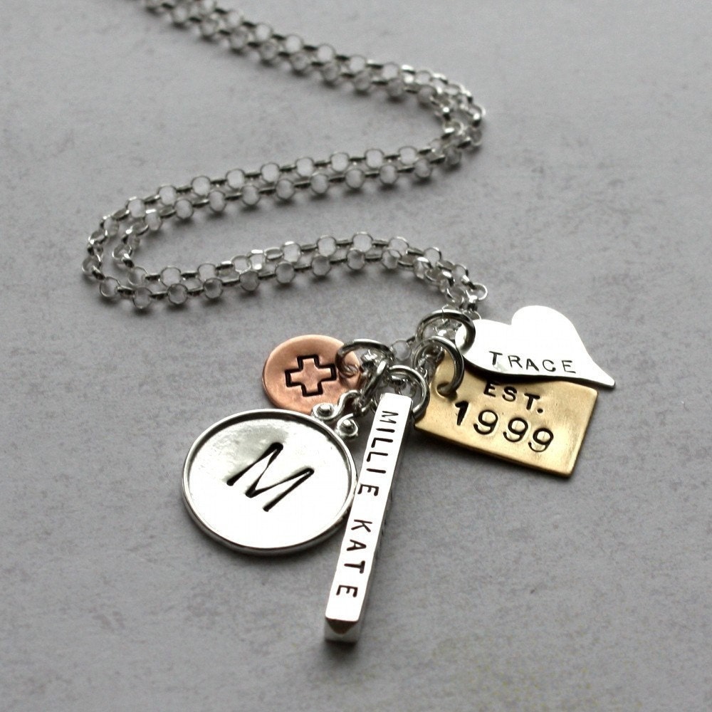 Heirloom Collection - Stamped Metals Family Memories Necklace