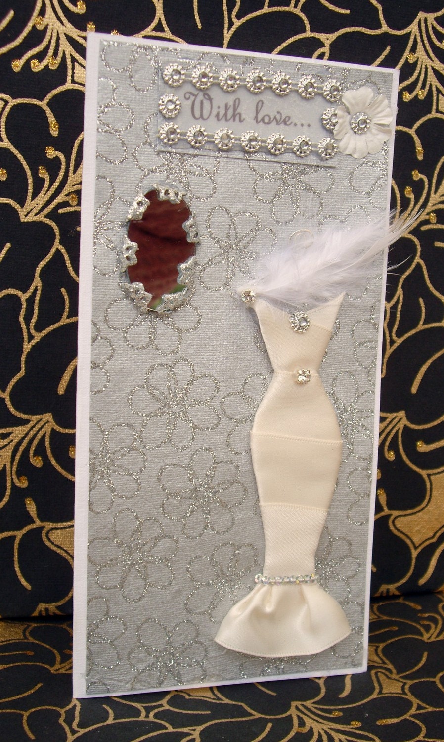 SALE With love...Dress Card / Handmade Greeting Card