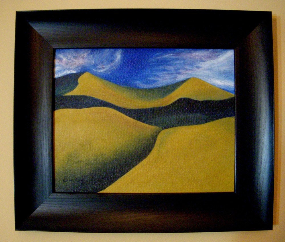 original acrylic painting of the desert