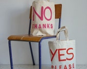 in/decision shopper tote bag - orange/pink