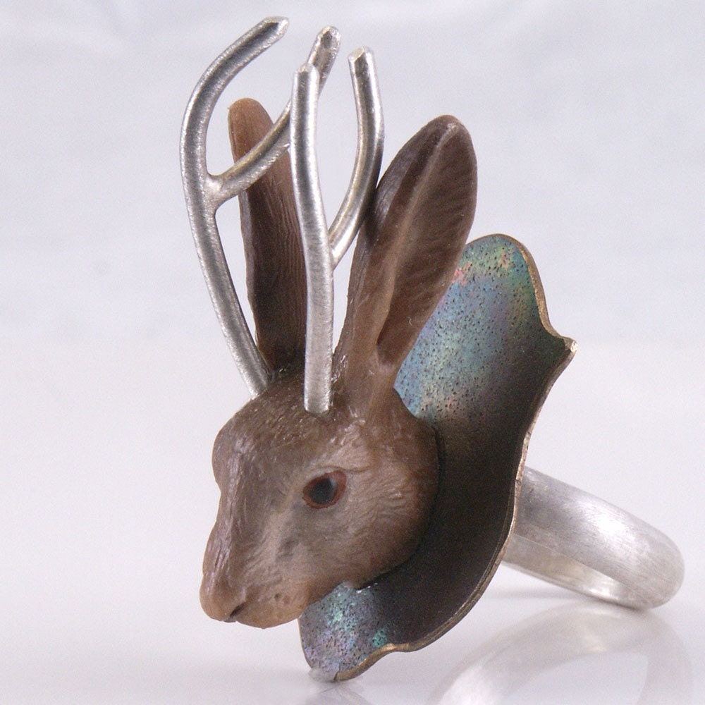 Jackalope Ring - Made in Your Size