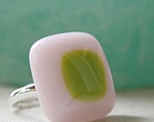 Pretty Preppy Fused Glass Cocktail Ring - 4077