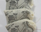 paris
 bicycle shabby chic lavender sachets lot of 3