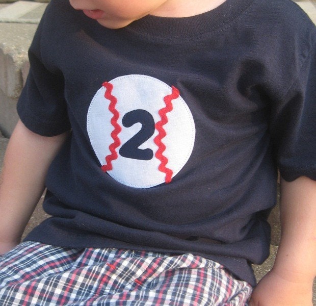 Happy Birthday Baseball Shirt with Number