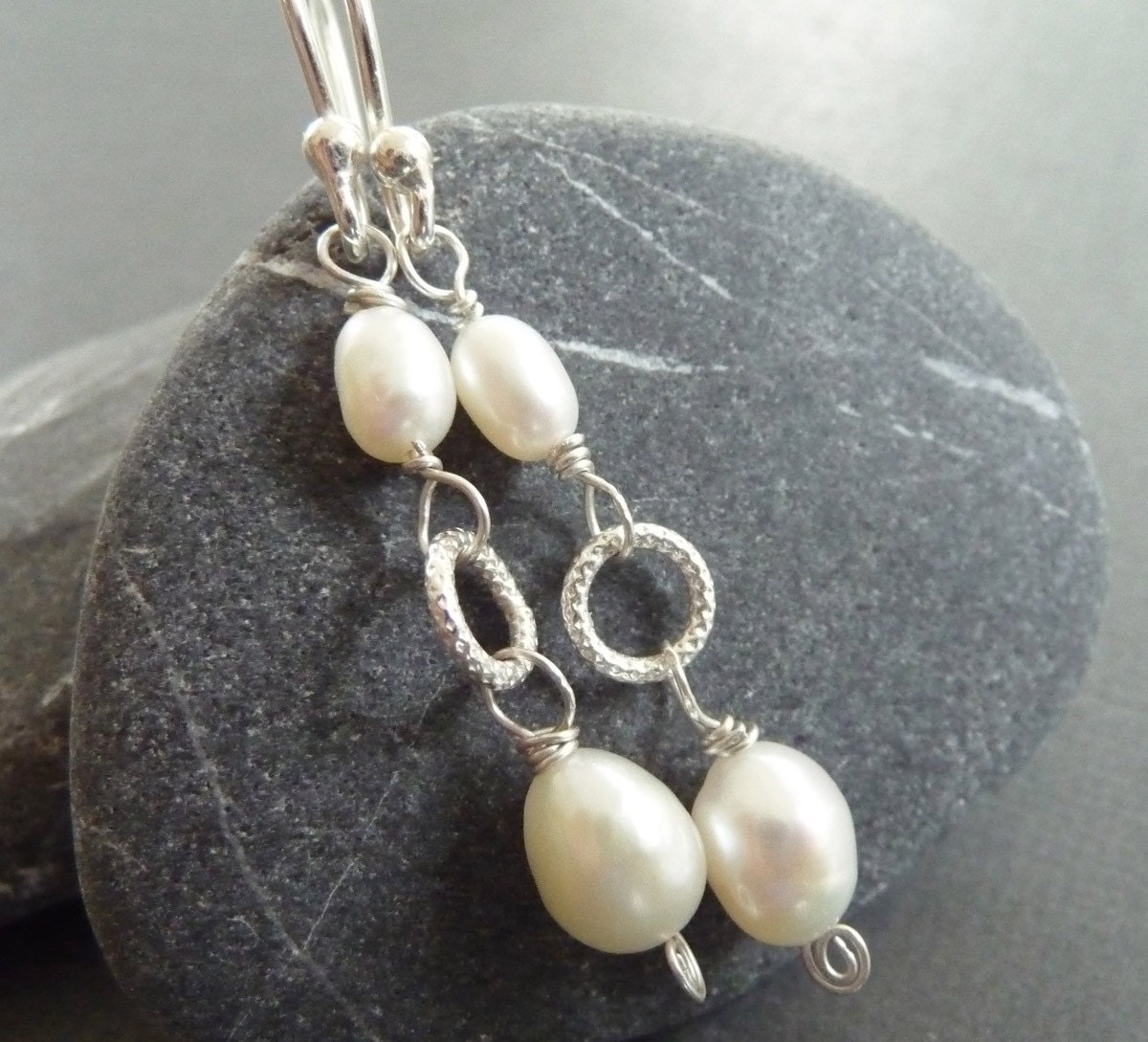 First Snowfall Pearl and Sterling Silver Earrings