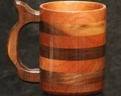 Handcrafted Wooden Mugs in Walnut/Mahogany Mix - 20 oz