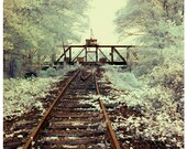 Old Train Bridge - infrared photographic print on metallic paper 8x10