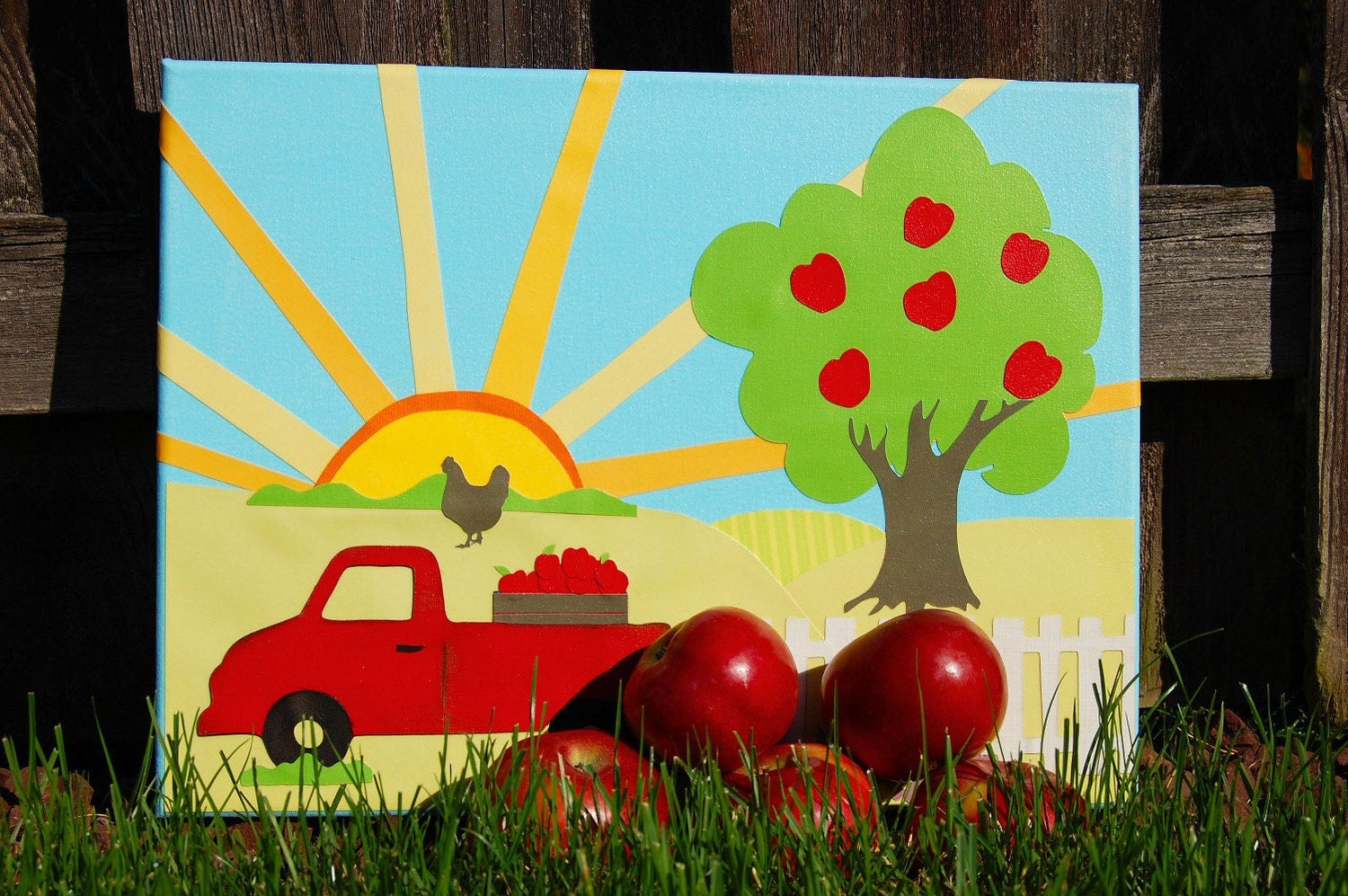 Imaginary Wall Art for Children - Apple Orchard -  Rise and Shine