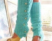 Crochet Leg Warmers with Stirrups by Mademoiselle Mermaid
