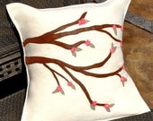 Cherry Blossom Linen Pillow