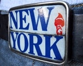 Yeah, New York Belt Buckle - Recycled License Plates (Limited Edition)