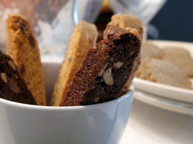Chocolate Chili Cashew Biscotti