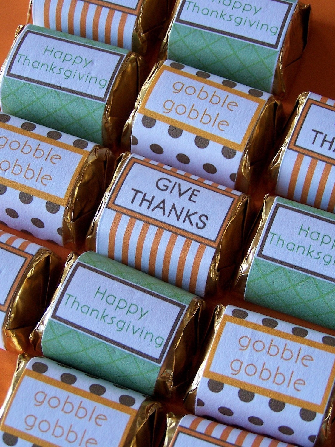 Thanksgiving printable mini chocolate bar/candy wrappers