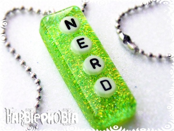 Nerd - Resin Pendant Necklace