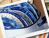 Flow Blue plates from the Vintage Plate Collection- Classic Charm, an original note card