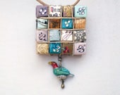 BIRD on a WIRE Paper Rhinestone Eco Chic Necklace Jewelry
