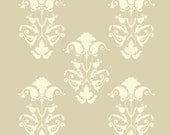 French Damask Flourish E Reusable Stencil - for fabric, wood, paper, canvas, walls - 6x7