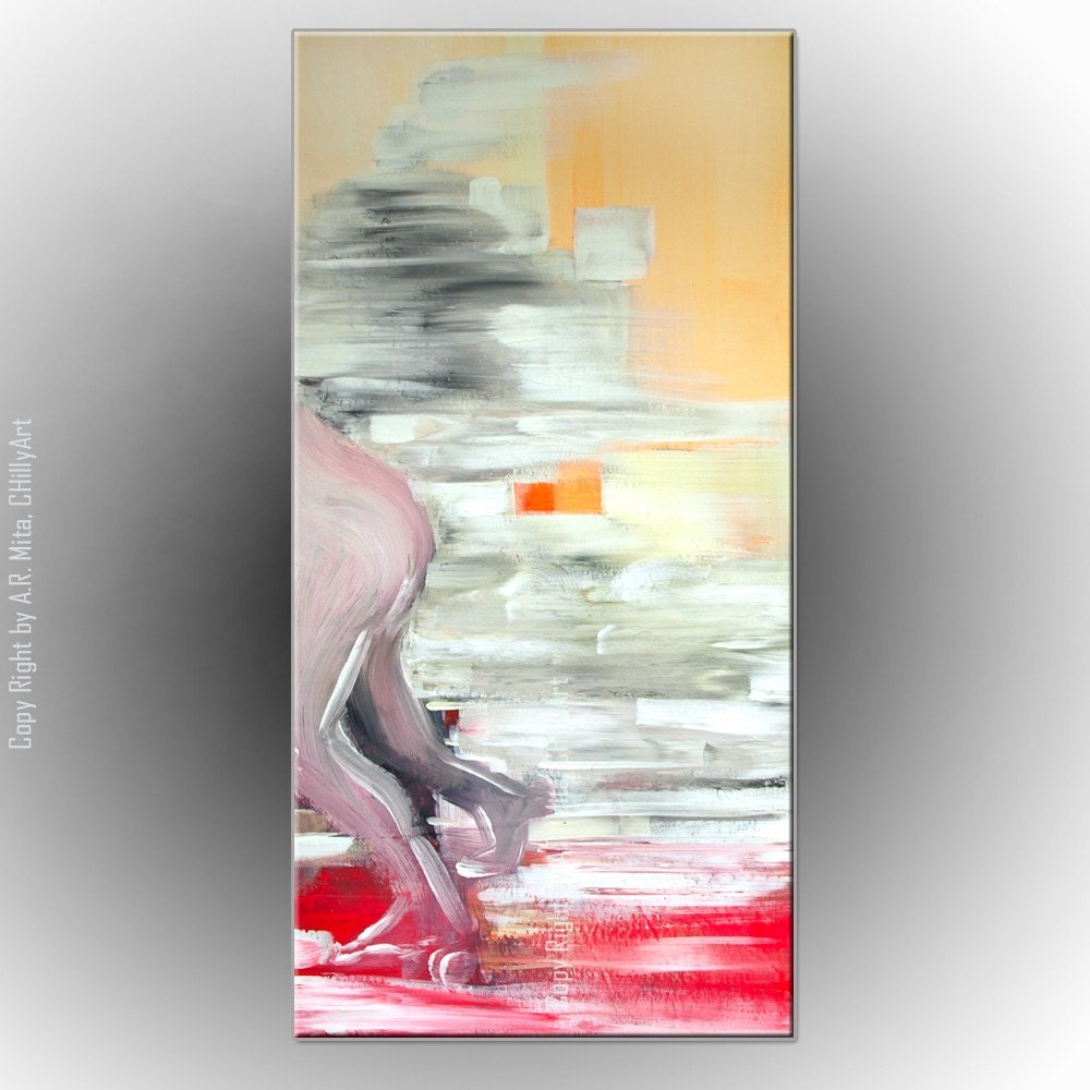 DONT RUN AWAY, Original, Acrylic on Canvas, 45 x 85 cm