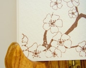 Cherry Blossom Handstamped Card
