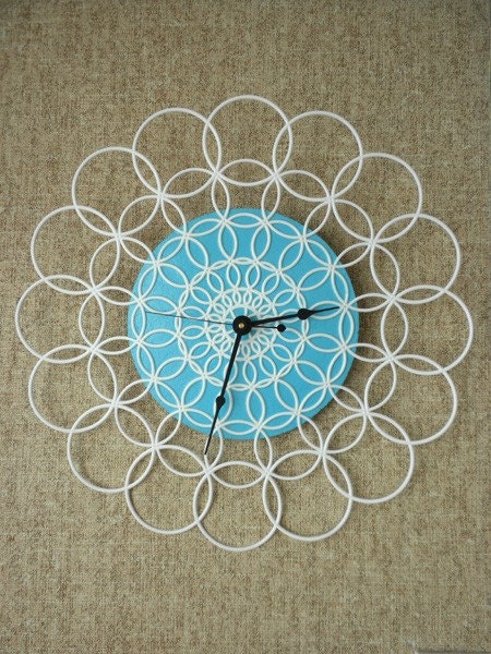 large doily clock