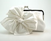 All About a Bow Clutch Purse - Snow