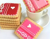 Valentine's Day LOVE Tiles (4 cookies)