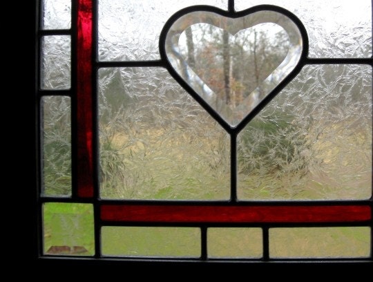 The Color of Love - Stained Glass Heart Panel
