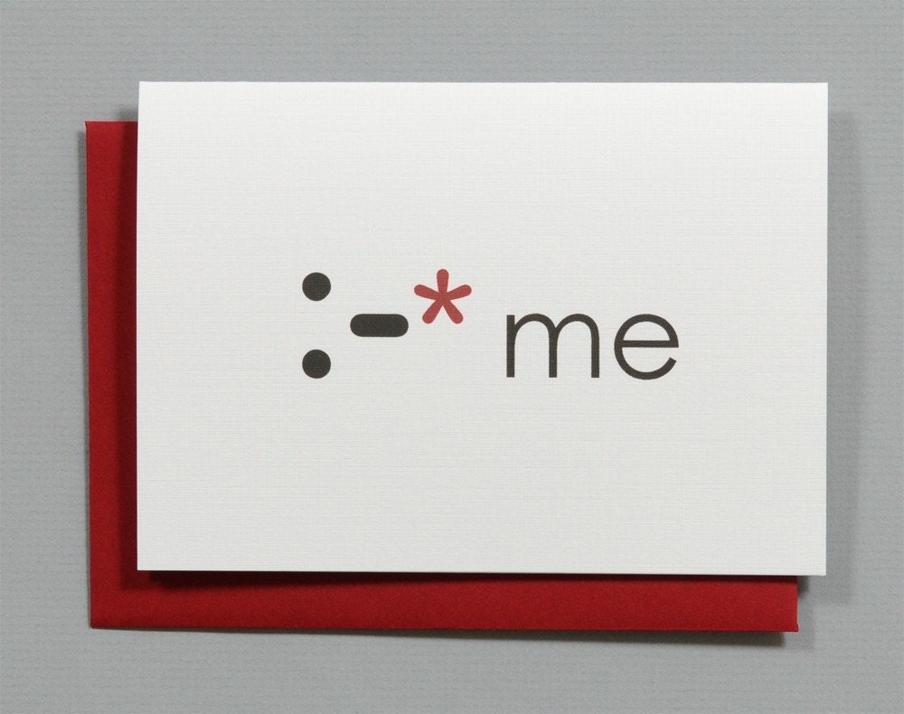 Kiss Me Valentine's 4-Bar Folded Card