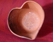 Heart Bowl of Mica Terra Cotta Clay
