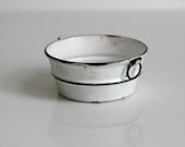 white wash tub, metal with shabby chipped enamel, 1/12 scale miniature