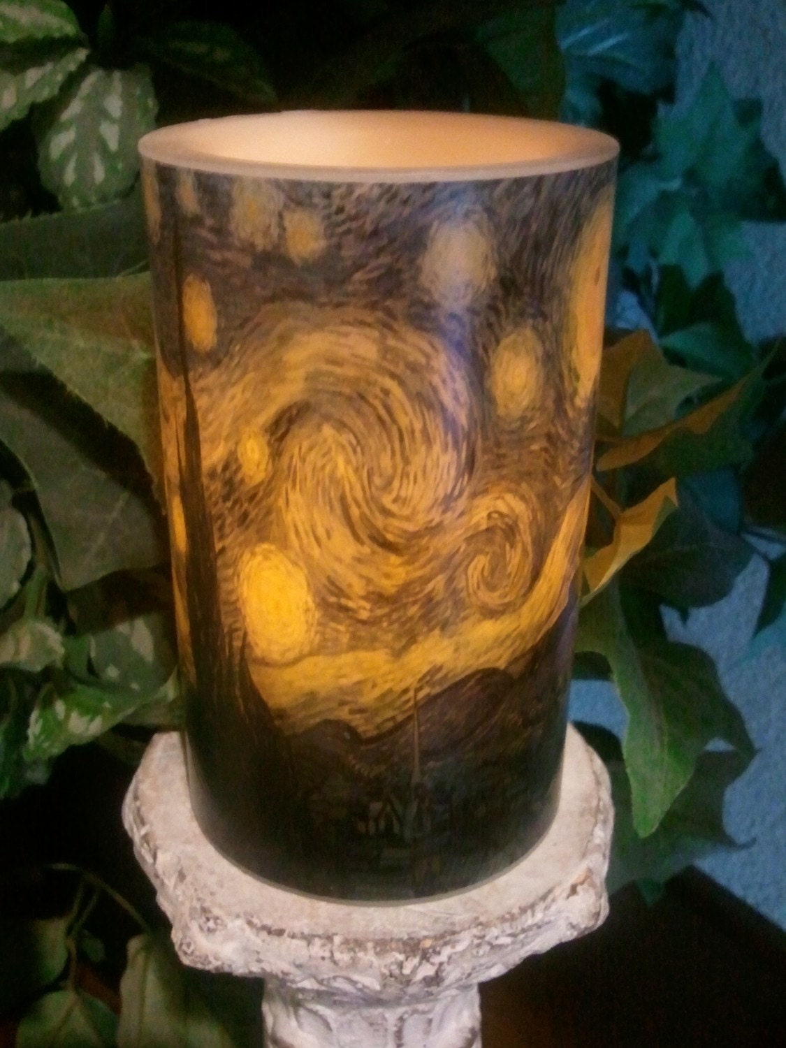 Starry Night Flameless Candle with Timer