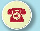 Telephone Silhouette. Cross Stitch Pattern