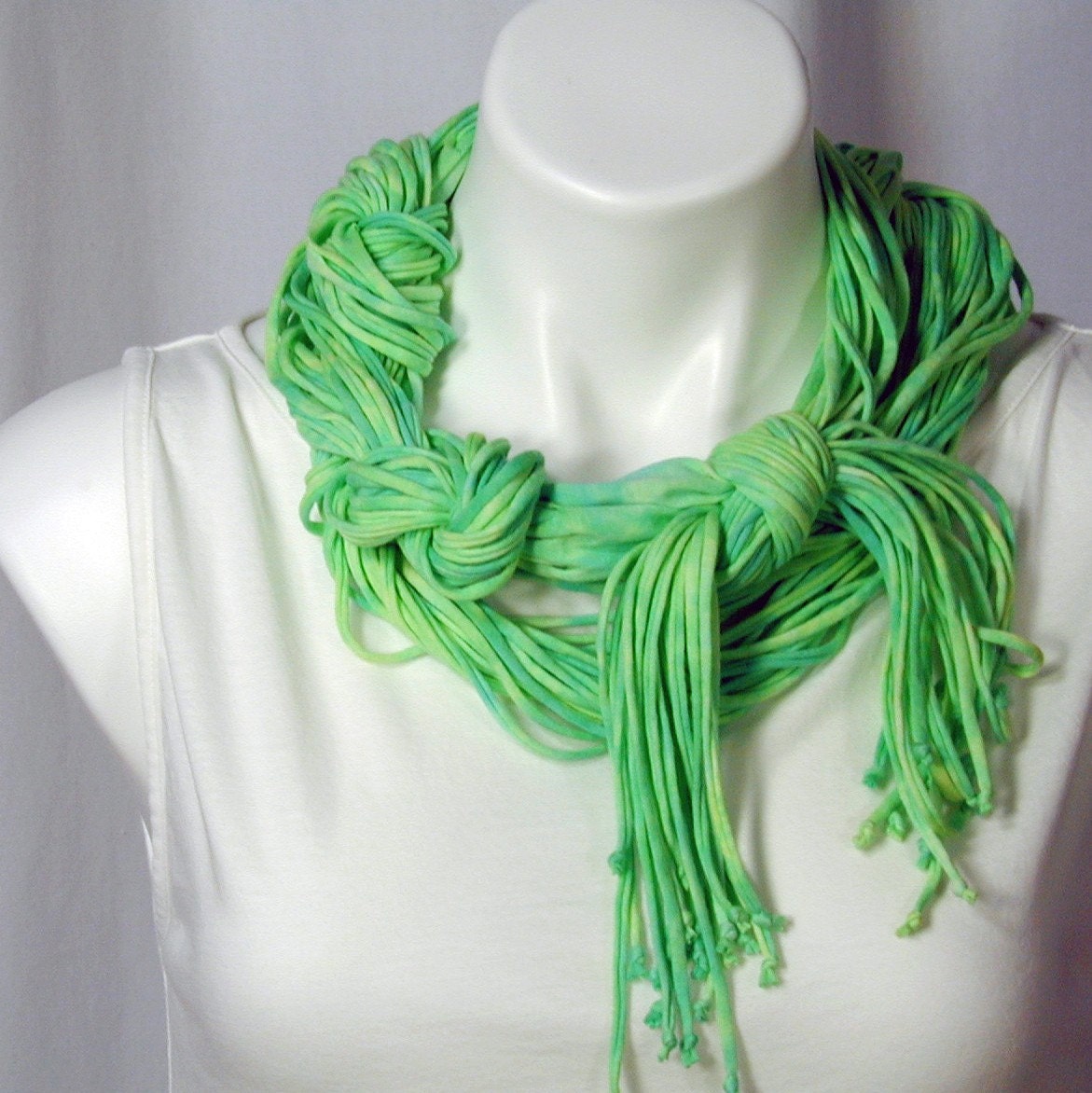 The Naked Soba Scarf in Spring Green From dyedianadye