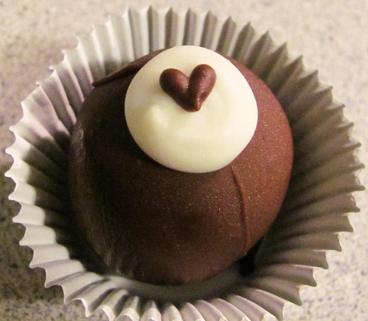 Tuxedo Chocolate Fudge Bon Bons with Hearts