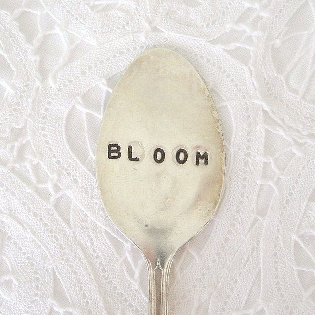 BLOOM
 - antique spoon garden marker