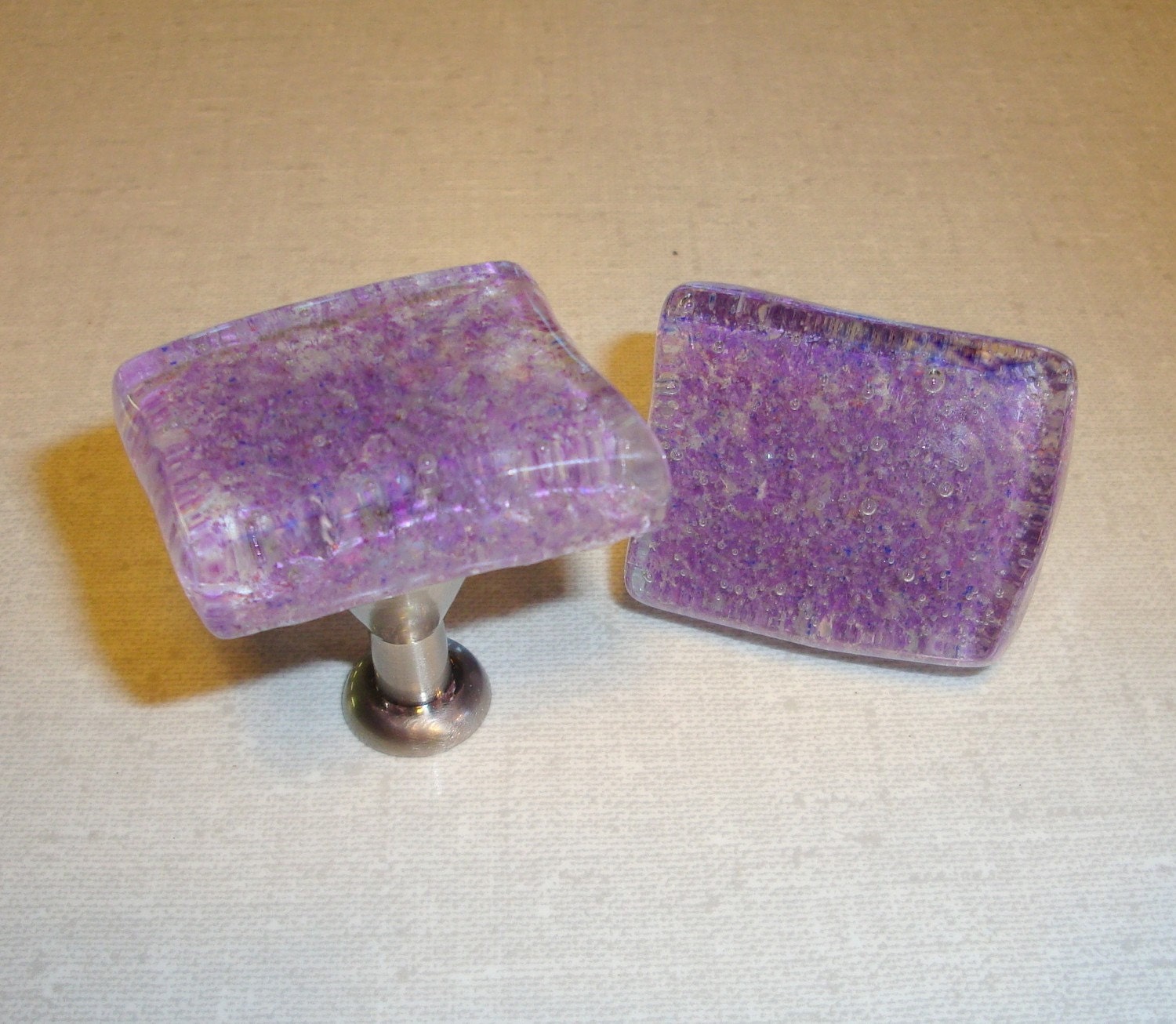 Fused Glass Cabinet Knob Drawer Pull