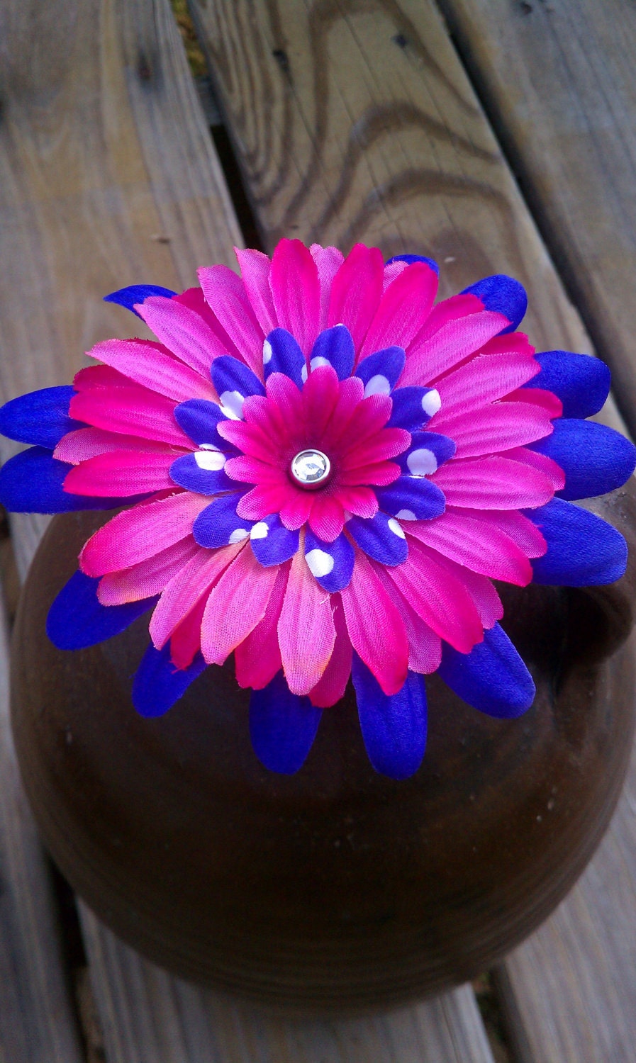 4.5" Pink & Purple Funky Flower