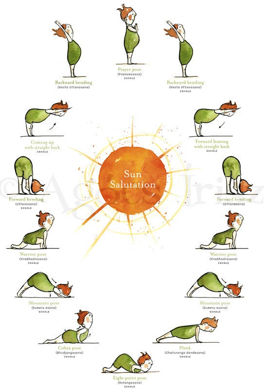 Sun Salutation - Yoga Poster