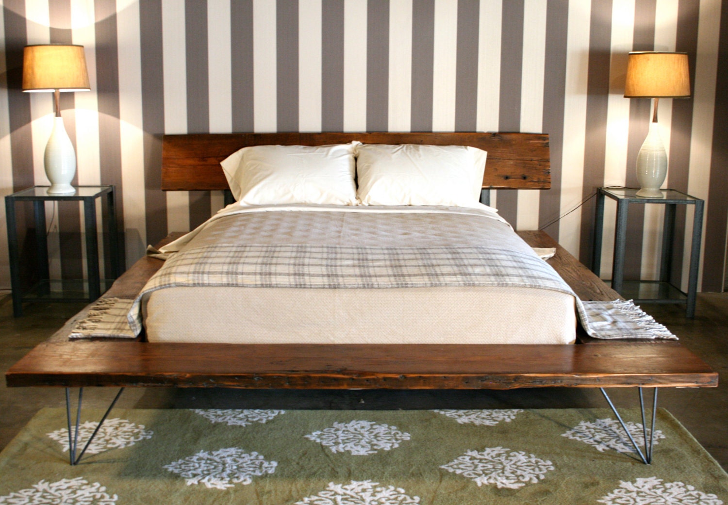 Reclaimed Wood Platform Bed - handmade sustainably in Los Angeles