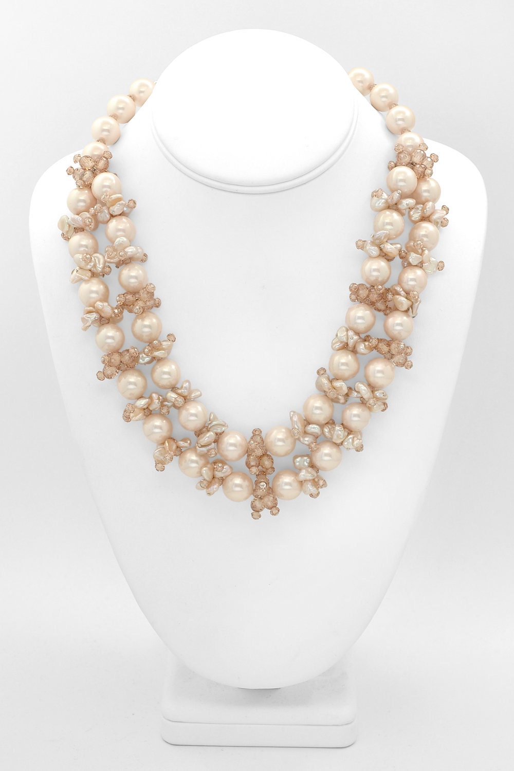Peach Cluster Necklace