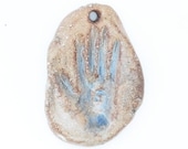 Stoneware Hand Charm with spiral