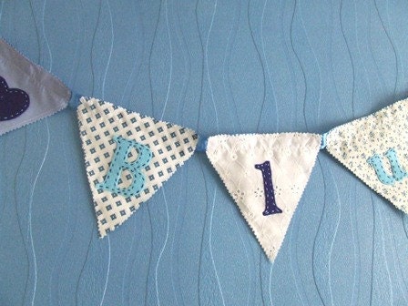 Blue Personalised Baby Bunting