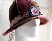 Edwardian Hat in Mauve and Brown
