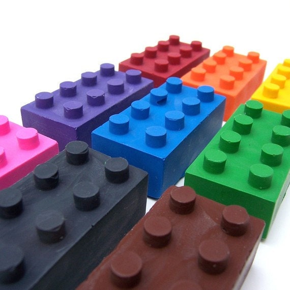 Building Brick Scribblers -Set of (9) 2nd Chance Crayons