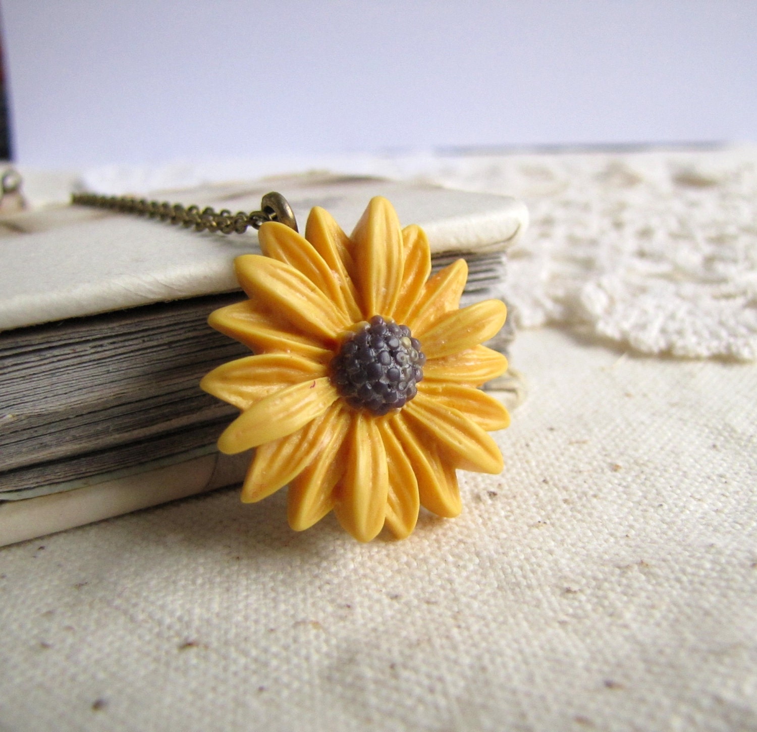 Sunflower neckace