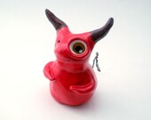 Demon Clay Miniature, Ceramic, Sculpture, Halloween, Hell, Cute, OOAK