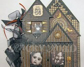 Spooky Haunted House Collaged Book For Halloween